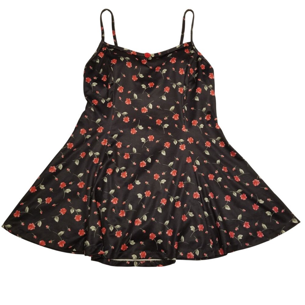 Vintage Rose One Piece Dress Bathing Suit Medium Made in Canada Suit Your Self!